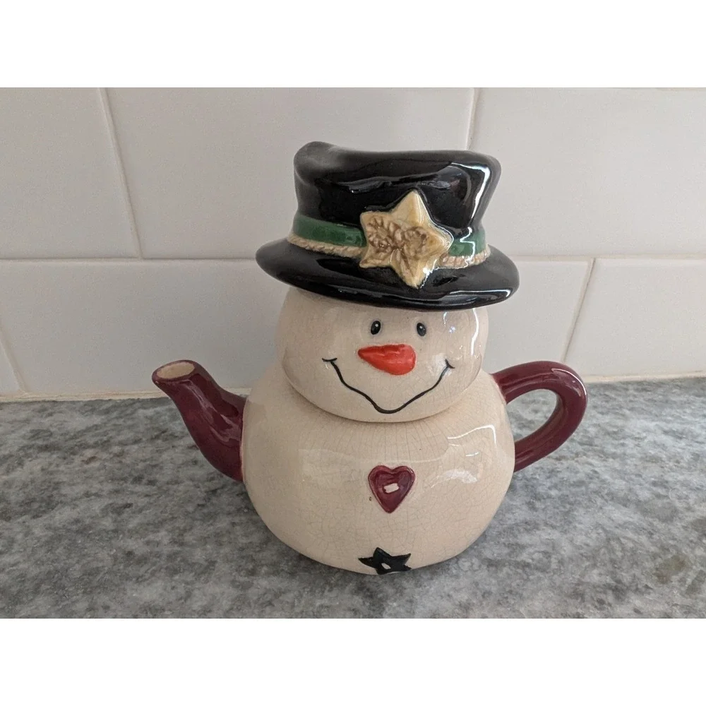Bella Casa By Ganz Cute‎ Snowman Teapot